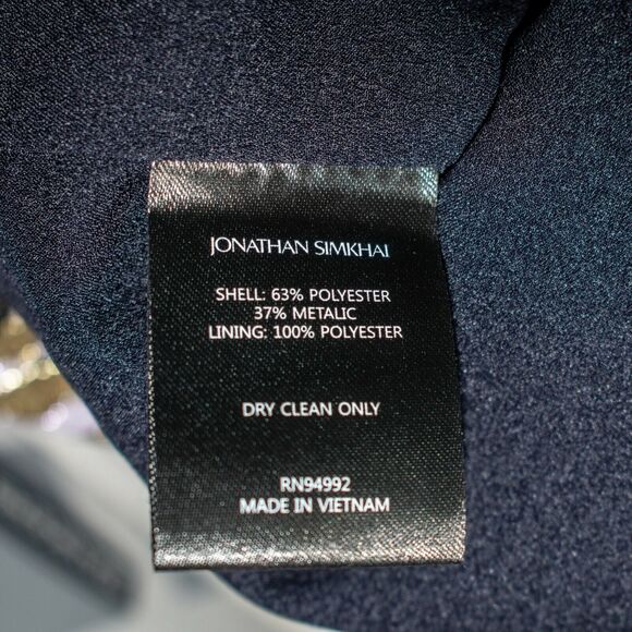 JONATHAN SIMKHAI Metallic Leopard Jacquard Bustier Ruffle Dress Lilac Size 0 - Picture 8 of 9